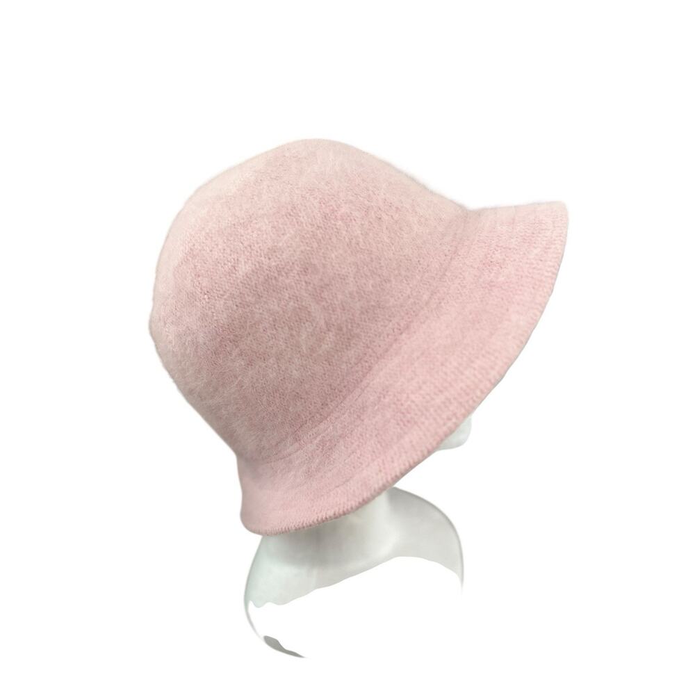 Wilson Leather Maxima Soft Pink Hat L/ XL Fedora Angora Blend Fuzzy